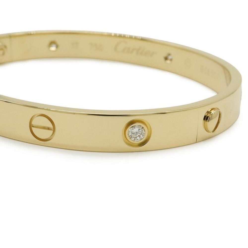Pre Loved cartier Love Bangle Diamond Accents Women metallic | gold Bracelets - Picture 4 of 7